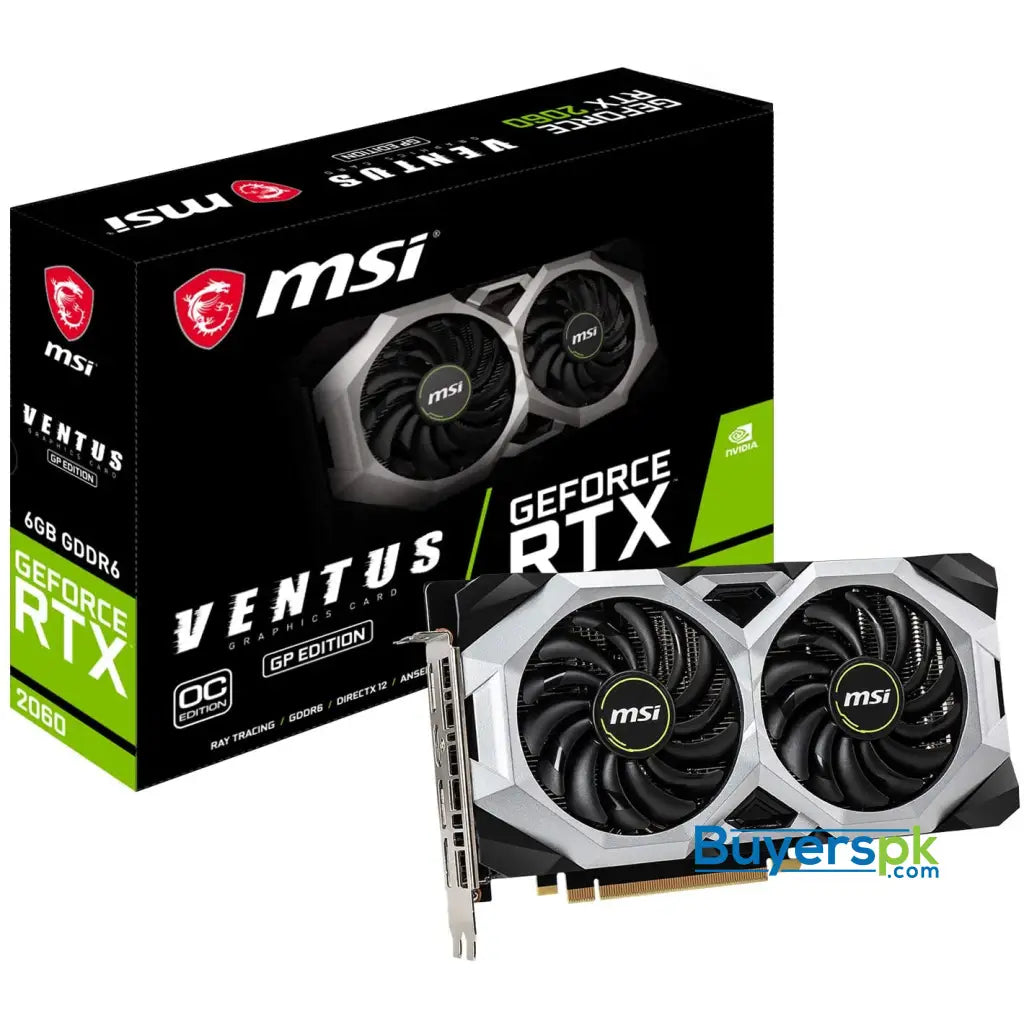 Msi Geforce Rtx 2060 Ventus Gp Oc 6gb Gddr6 Graphics Card - Graphic Price in Pakistan Msi Geforce Rtx 2060 Ventus Gp Oc 6gb Gddr6 Graphics Card - Graphic Price in Pakistan